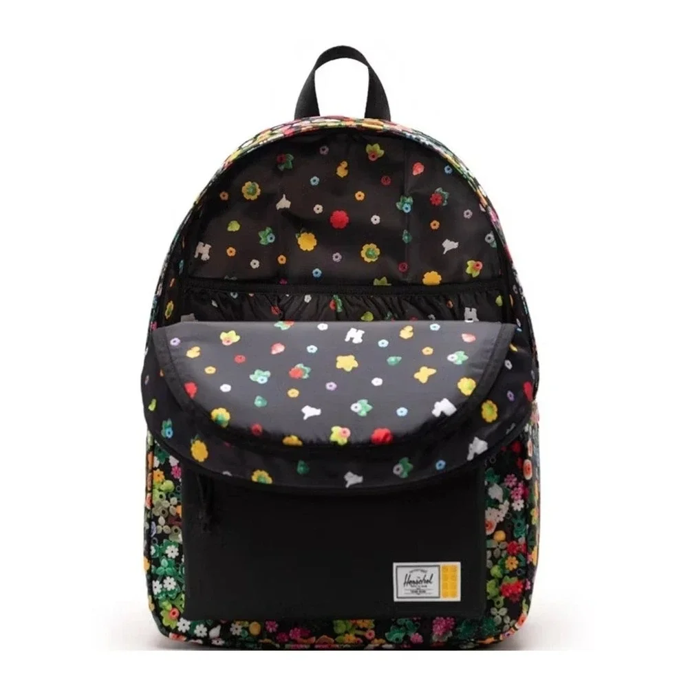 Herschel Floral Print Medium Backpack Black Multicolor Lightweight